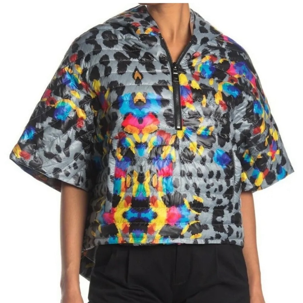 NWOT THINK ROYLN Quilted Puffer Poncho Size M/L - Picture 2 of 15